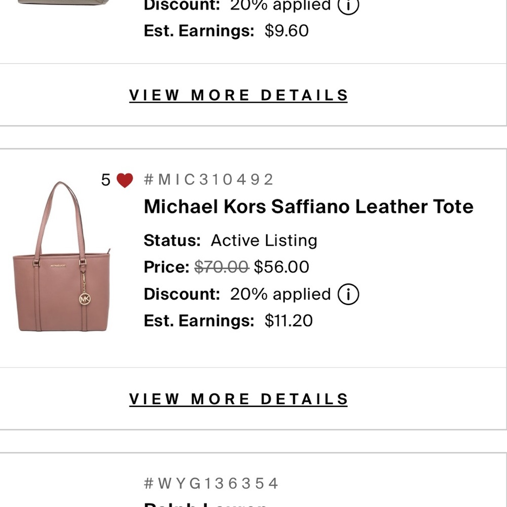Michael Kors Saffiano Leather Tote - Light Wear - Picture 8 of 12